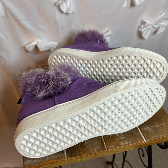 Purple Ankle Sneaker with Fur - Picture 4 of 4